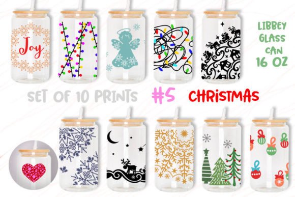 Bundle Christmas 16oz Glass Can Wrap Review: A Versatile Graphic Templates Asset