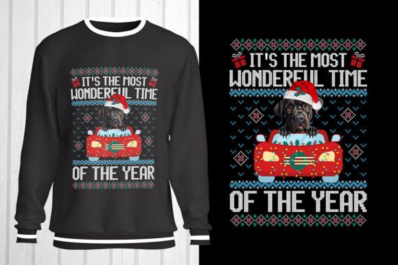 Cane Corso Dog Christmas Ugly Sweater for T-Shirt Designs