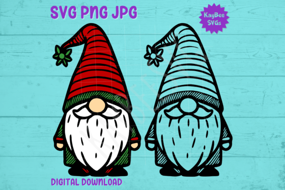Christmas Gnome SVG PNG JPG Cut Files for Crafts