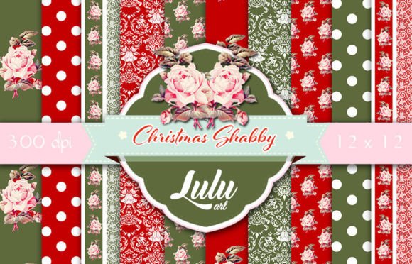 Christmas Shabby Papers: A Review for Patterns and Commercial Use