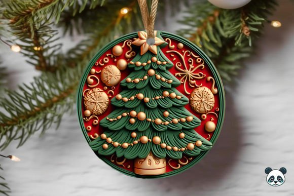 Christmas Tree 3D Christmas Ornament for Crafts & Content