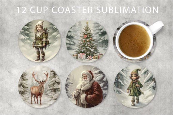 Christmas Vintage Round Coaster Bundle: Crafts & Design Review