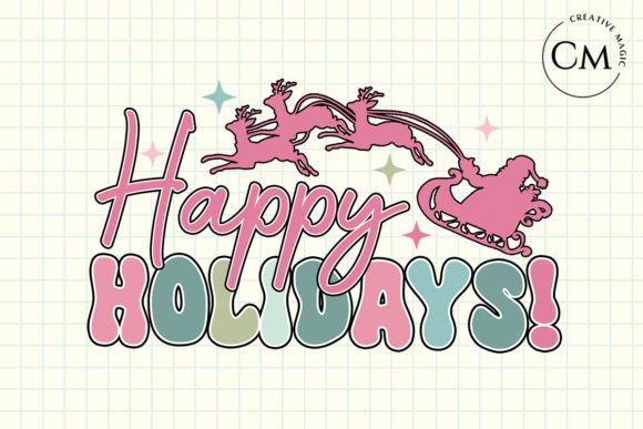 Happy Holidays Christmas Sublimation PNG for Crafts