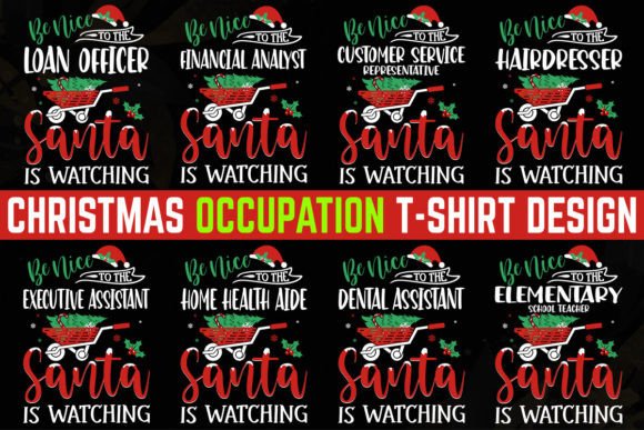 Occupation Christmas T-Shirt Design 6 for T-Shirt Designs