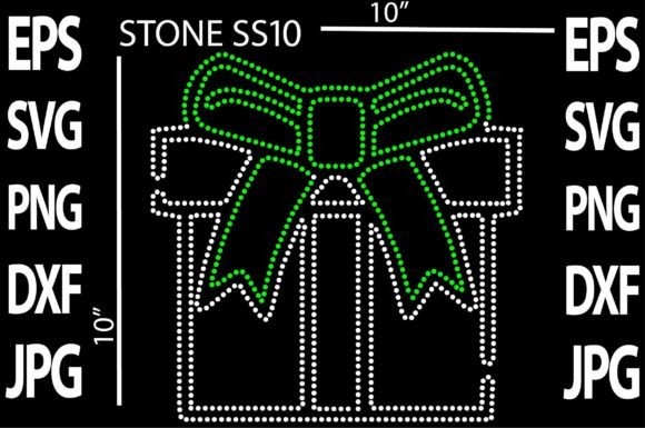 Rhinestone Christmas Template Design for Crafts & Branding