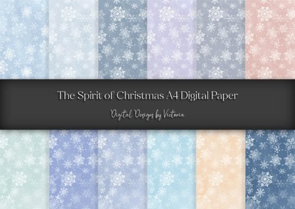 The Spirit of Christmas A4 Digital Paper: Festive Backgrounds for Local Brands