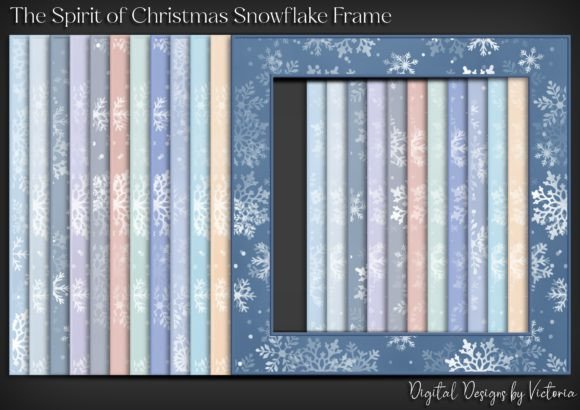 The Spirit of Christmas Snowflake Frame for Decorative Elements