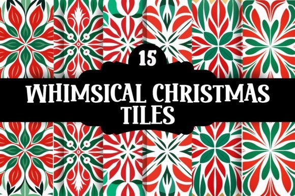 Whimsical Christmas Tiles: Patterns for Festive Branding
